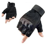 Ocle half biker hand gloves (Black)